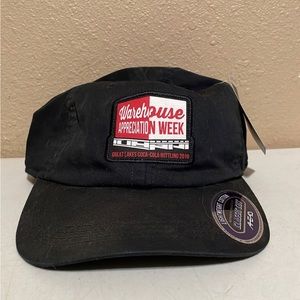 NWT Coca-Cola Warehouse Appreciation Black Strapback Hat Cap Adjustable